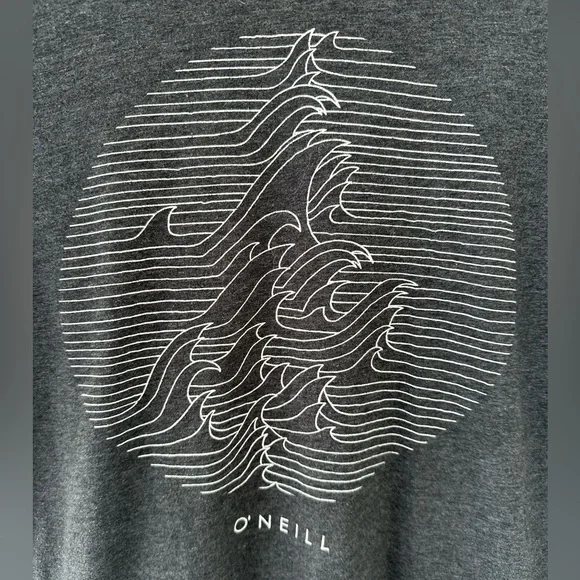 O’Neill Waves Gray Modern Fit Surfer BoarderTee Shirt Small - Picture 2 of 4